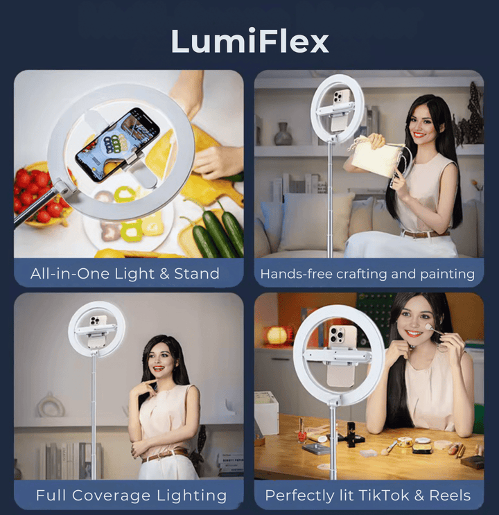 LumiFlex flexible content creation setup with LED lighting